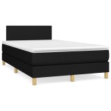 vidaXL Pat box spring cu saltea, negru, 120x190 cm, catifea 3269760