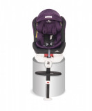 Scaun auto Pegasus baza isofix si picior de fixare 0-36 kg rotativ 360 grade Grey Violet, Lorelli