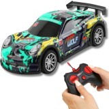 Cumpara ieftin Masina de Curse cu Telecomanda RC, Efecte Luminoase, Cauciucuri Rezistente, Controler 2.4 GHz, Baterie Reincarcabila, Jucarie Interactiva, pentru Copi