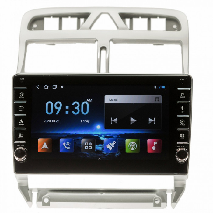 Navigatie Peugeot 307 2001-2008 AUTONAV PLUS Android GPS Dedicata, Model PRO Memorie 16GB Stocare, 1GB DDR3 RAM, Butoane Laterale Si Regulator Volum,