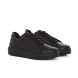 Sneakers barbati negri din piele SK01