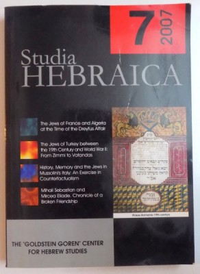 STUDIA HEBRAICA , VII , 2007 foto