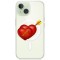 Husa personalizata apple iphone 15 plus, magsafe, hearts with arrow