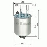 Filtru combustibil RENAULT TWINGO II (CN0) (2007 - 2014) BOSCH F 026 402 082