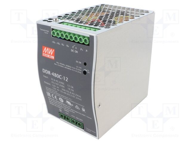 Convertor DC/DC MEAN WELL 400,8W 33,6-67,2VDC la 12VDC DDR