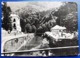 Slanic Moldova - Plaja pe malul Slanicului 1958 - RPR, tip fotografie, circulata la Bucuresti, 2 timbre intacte, stampile lizibile