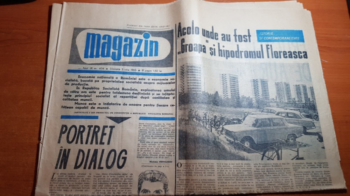 magazin 3 iulie 1965-articol si foto cartierul floreasca bucuresti