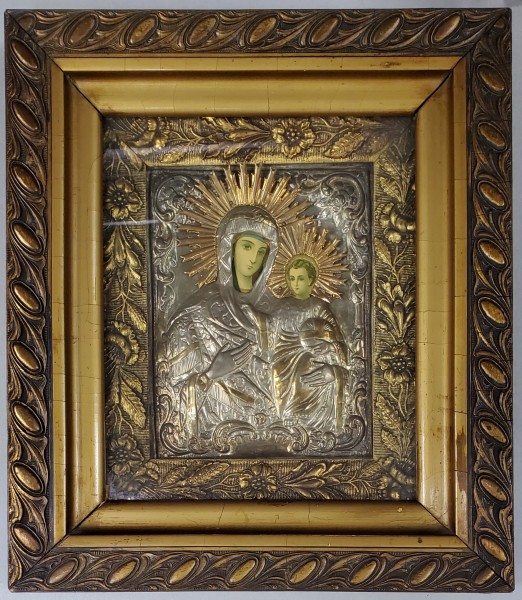 Maica Domnului cu Pruncul, Icoana cu ferecatura argintata, Perioada Interbelica