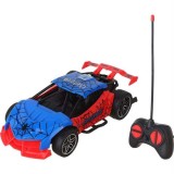 Masina cu telecomanda Spider-Man lumini 27 MHz rosu-albastru