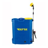 Pompa de stropit Tatta, 18 l, 1 A, tija inox, 12 V, acumulator, furtun cauciuc, Albastru