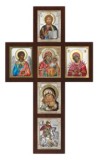 Crucifix Jerusalem 52 x 31 cm argintat color