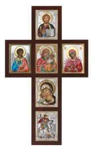 Crucifix Jerusalem 52 x 31 cm argintat color foto