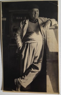 Foto originala cu pictorul Iosif Iser interbelică iudaica istoria artei 17x10 cm foto