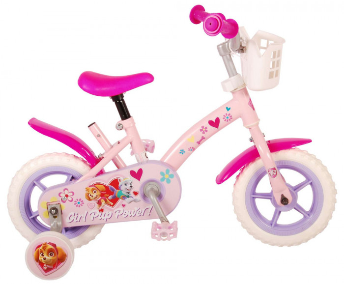 Bicicleta pentru fete Paw Patrol, 10 inch, culoare roz, fara frana PB Cod:21051-NP