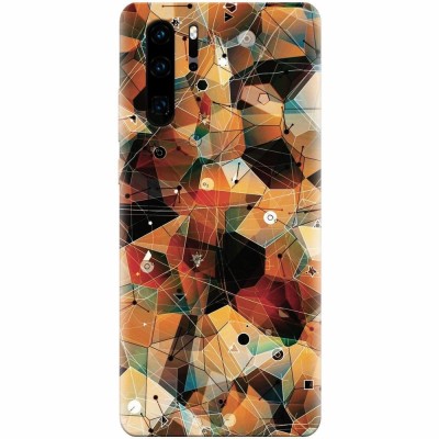Husa silicon pentru Huawei P30 Pro, Abstract Triangles Connected Lines foto