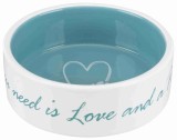 Castron ceramic Pet&#039;s Home 1.4 l/ 20 cm crem/verde 25052
