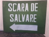 T30 Tablă vopsită industrială &ndash; Scara de salvare &ndash; Rom&acirc;nia comunistă