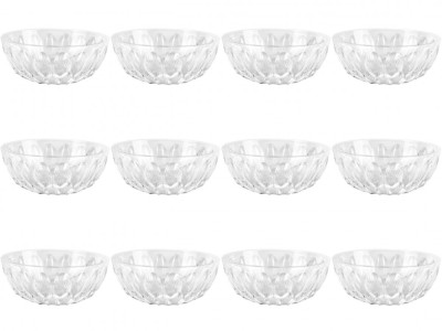 Set boluri, 12 piese, 180 ml, Plastic, Transparent foto