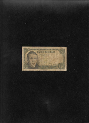 Spania 5 pesetas 1951 seria3163769 foto