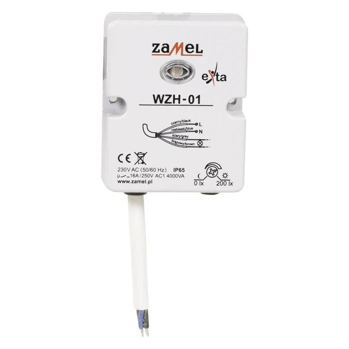 &Icirc;ntrerupător crepuscular perete 230V SPST IP65 WZH-01