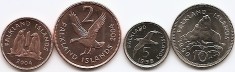 Falklands Set 4 - 1, 2, 5, 10 Pence 1998/04 - UNC !!! foto