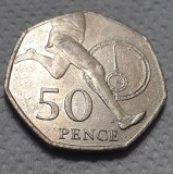 Moneda 50 pence 2004 Marea Britanie , Roger Bannister, Europa