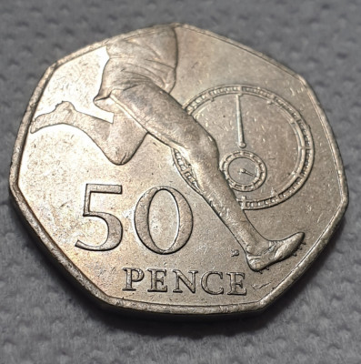 Moneda 50 pence 2004 Marea Britanie , Roger Bannister foto