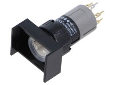 Comutator corp 16mm EAO 51, 1 poziție stabilă, 2 poziții total, NO x2, montaj &Oslash;16,2mm