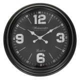 Ceas de Perete Westminster, 50cm, Ramă Lemn, Cifre Albe, Negru, Oem