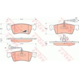 Set placute frana Trw GDB1672, parte montare : Punte spate