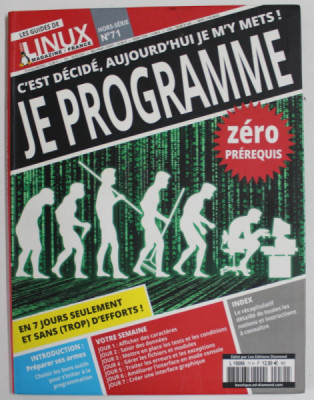 C&amp;#039; EST DECIDE , AUJOURD &amp;#039; HUI JE M &amp;#039; Y METS ! LES GUIDES DE LINUX , MAGAZINE / FRANCE , NO. 71, ANII &amp;#039; 2000 foto