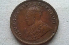 MONEDA 1/4 ANNA 1919-INDIA BRITANICA foto