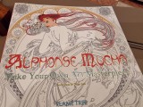 Carte de Colorat Alphonse Mucha - Make Your Own Art Masterpiece, 96 pagini, Modele Art Nouveau
