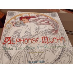Make Your Own Art Masterpiece - Alphonse Mucha carte de colorat