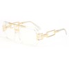 Rame Ochelari, Zamo&reg;, CZL 4027T, Protectie UV400, Model Rectangular, Rama Aurie, Lentile Transparent