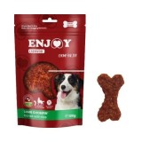Cumpara ieftin Recompense pentru caini Enjoy Carnivore Lamb Chompin Oase cu orez si miel, 100 g