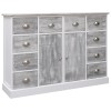 Gossi dulap cu 10 sertare, gri, 113x30x79 cm, lemn