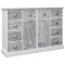 Gossi dulap cu 10 sertare, gri, 113x30x79 cm, lemn