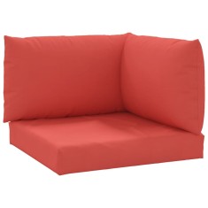 Perne pentru canapea din paleti, 3 buc., rosu, material textil