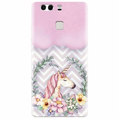 Husa silicon pentru Huawei P9 Plus, Aesthetic Unicorn foto