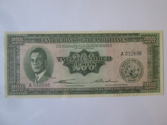 Filipine 200 Pesos 1949 UNC