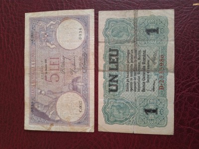 5 lei 1920/ 1 leu 1917 BGR foto