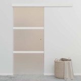 VidaXL Ușă glisantă, argintiu, 90 x 212 cm, sticlă ESG și aluminiu