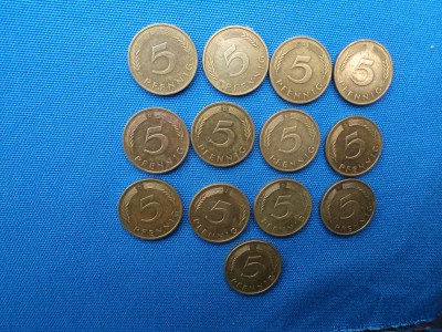 LOT 13 BUCATI 5 PFENNIG -RFG ANII 90 DIFERITE LITERE foto