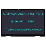 Ansamblu Display cu touchscreen Laptop, HP, Envy X360 15-FE, N48155-001, N53113-001, FHD, 1920x1080, LED, AP3VY000121, 30 pini