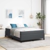 VidaXL Cadru de pat Gri &icirc;nchis 140 x 200 cm Țesătură de catifea 3399126