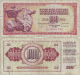 1981 ( 4 XI ) , 100 dinara ( P-90br ) - Iugoslavia