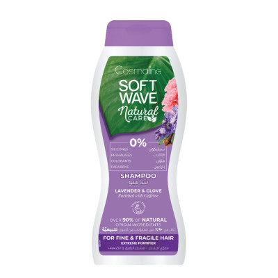 Sampon pentru Par Subtire si Fragil, Cosmaline Soft Wave Natural Care, 400 ml foto