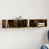 Dulap de perete, stejar fumuriu, 99x18x16,5 cm, lemn compozit GartenMobel Dekor, vidaXL