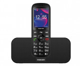 Telefon mobil MaxCom MM740, Dual SIM, Black + Stand incarcare - RESIGILAT